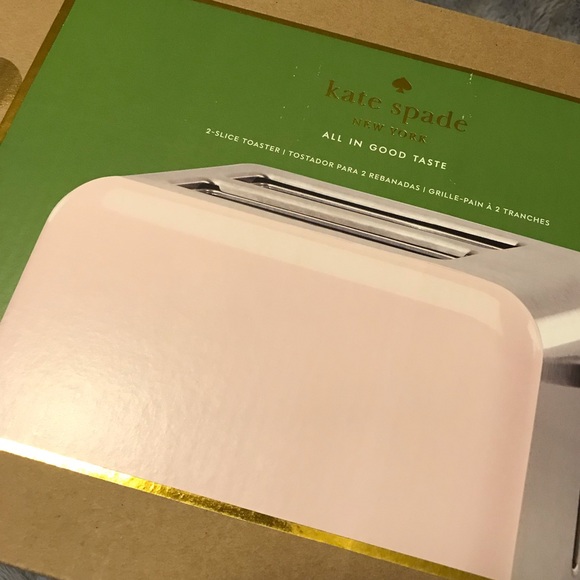 ONE LEFT !!! {♠️KATE SPADE} BLUSH PINK TOASTER - Picture 3 of 5